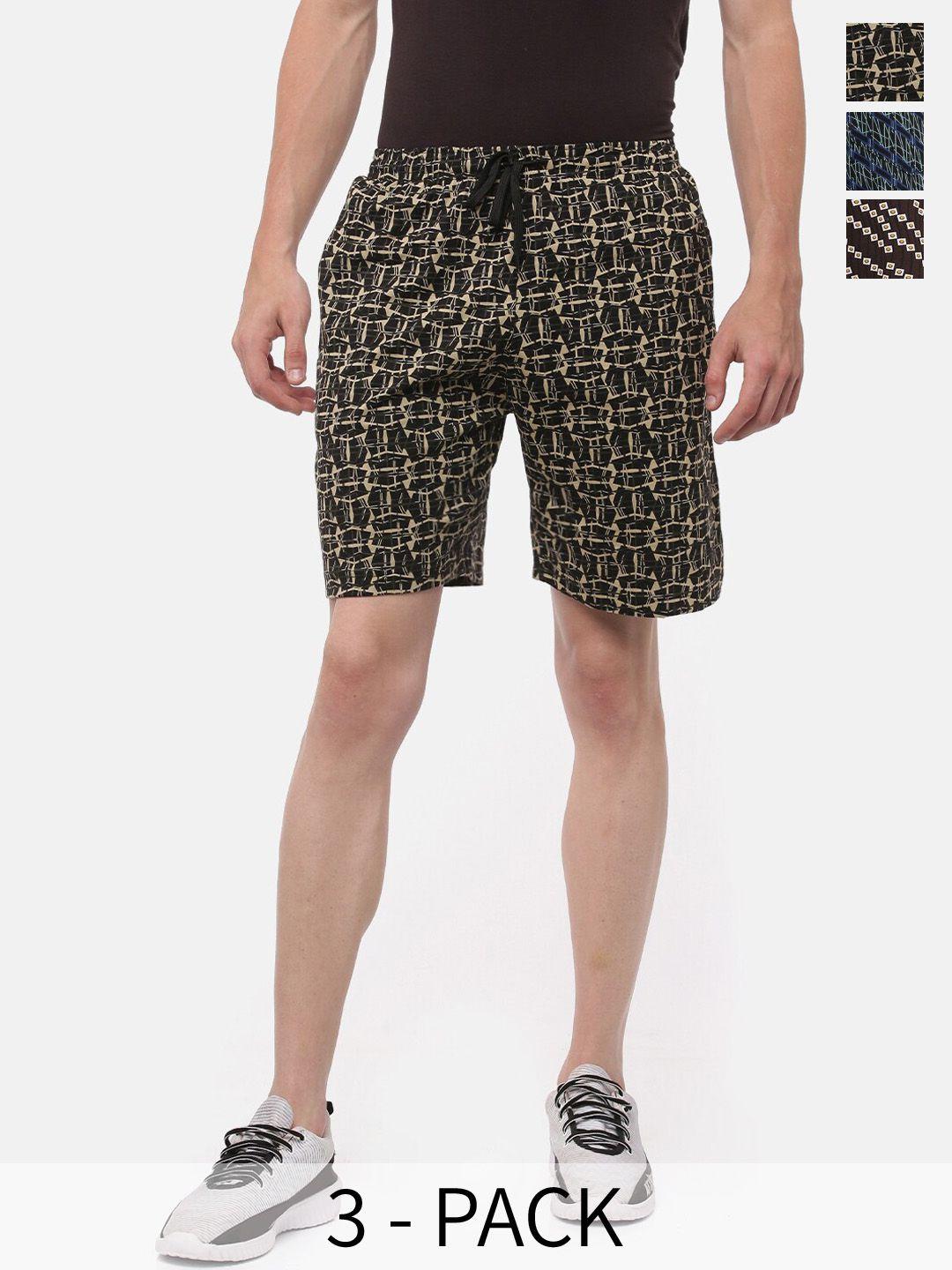 dollar men pack of 3 abstract printed shorts