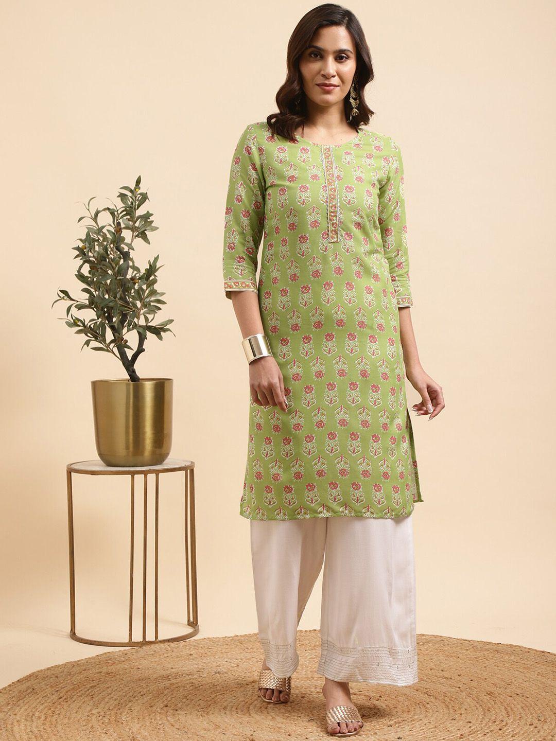 rangita women floral printed regular kurta with palazzos