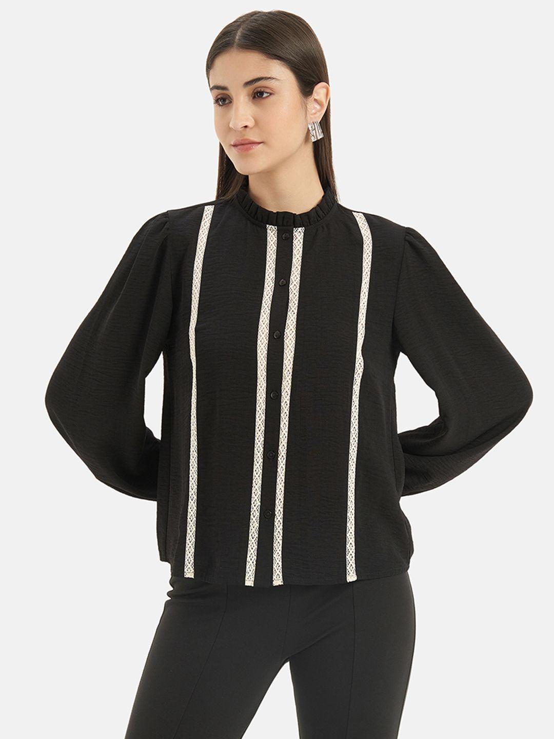 kazo relaxed boxy striped formal shirt