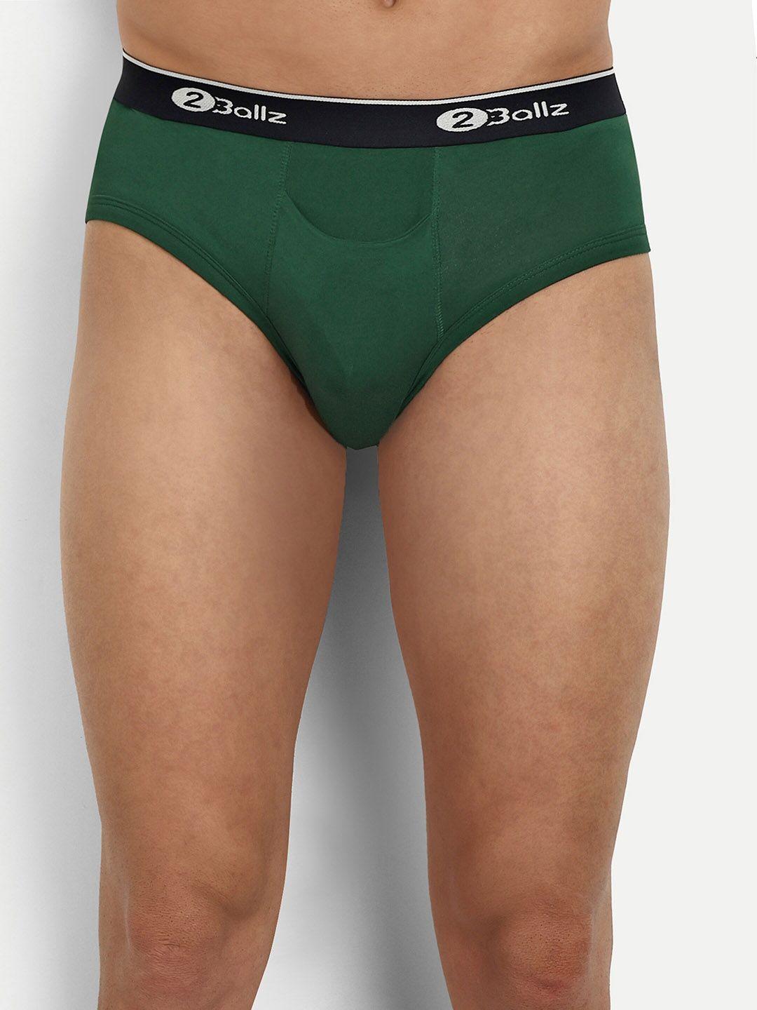 2ballz brand logo printed opening mid-rise basic brief bg-1-2brb