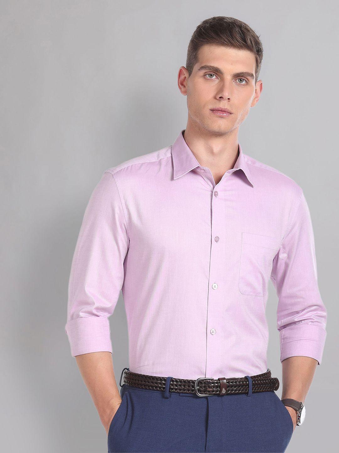 ad by arvind classic regular fit cotton formal shirt