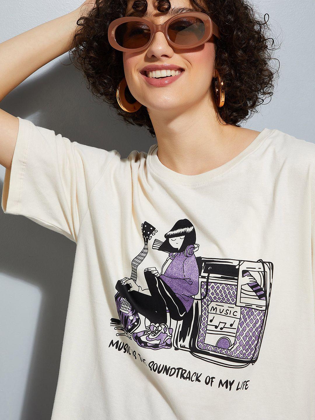 max graphic printed cotton t-shirt