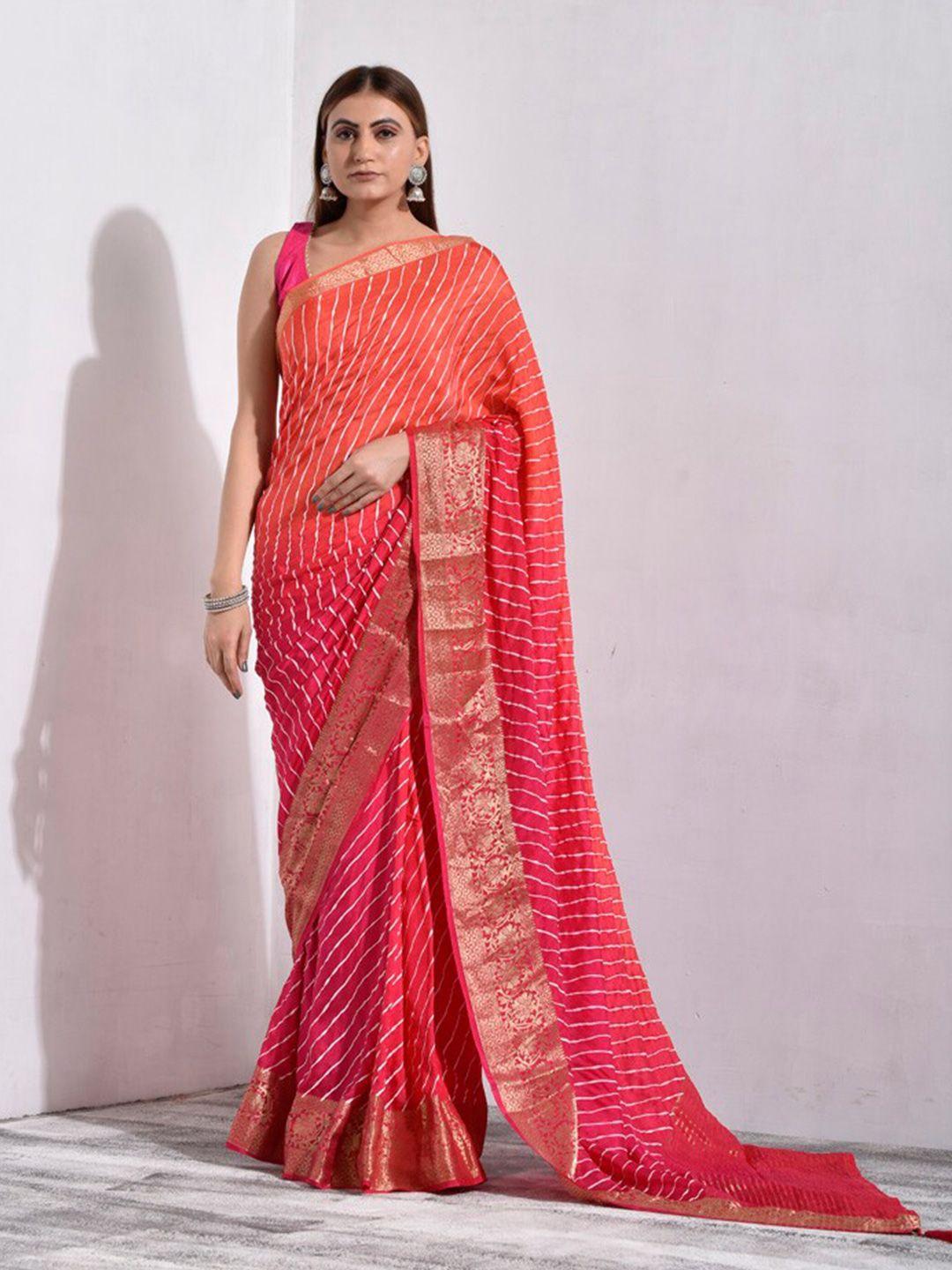 sutra attire leheriya pure silk zari saree