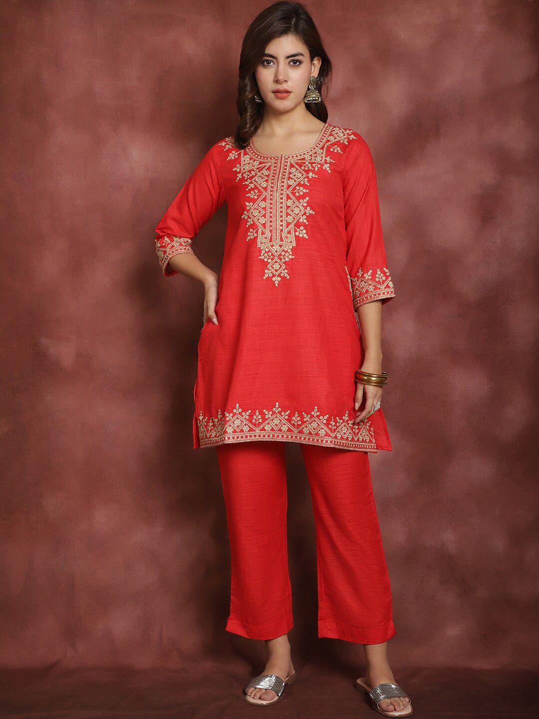 prakrti embroidered straight co-ord set