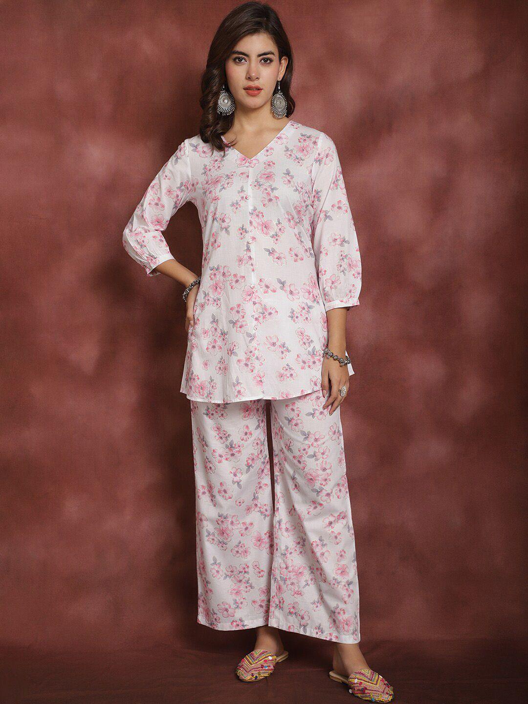 prakrti printed pure cotton top & trouser