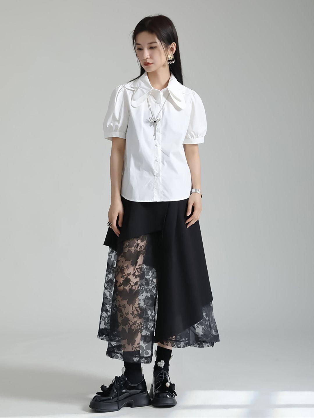 jc collection puff sleeves casual shirt