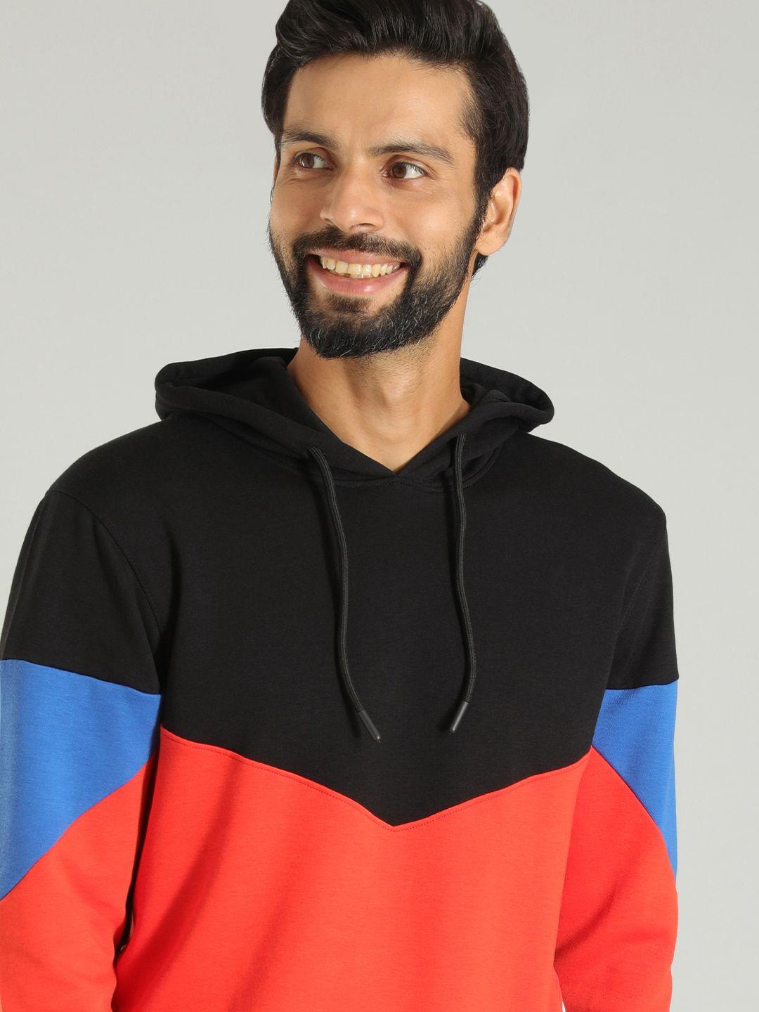 indian terrain men colourblocked sweatshirt