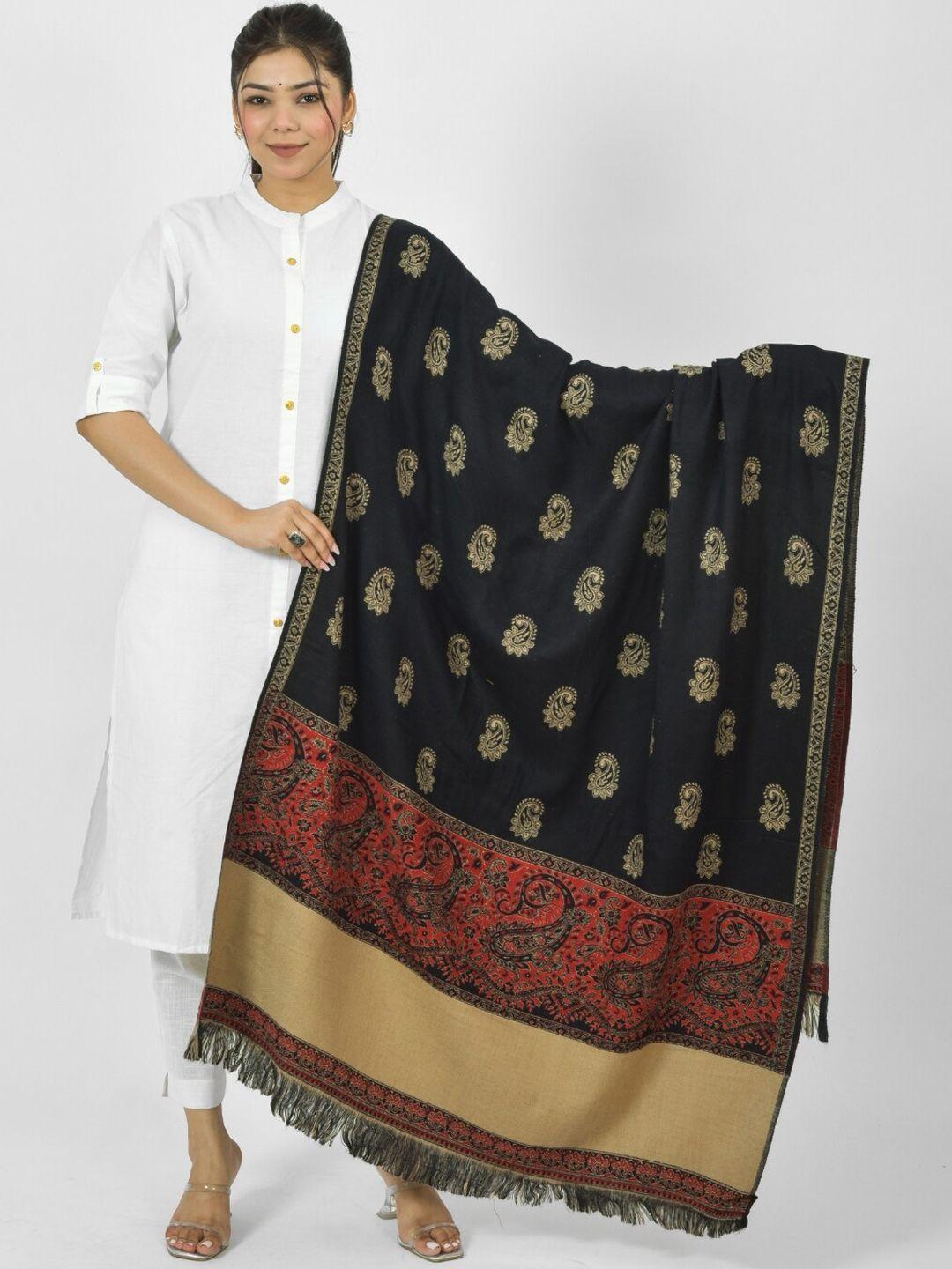 baisa paisley woven design brocade reversible shawl