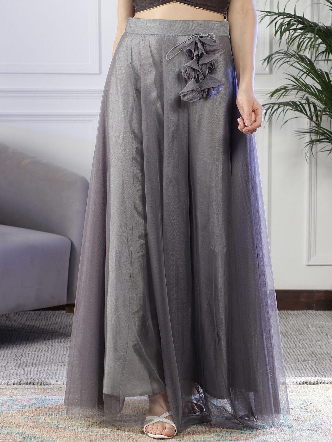 neudis soft net flared maxi skirt