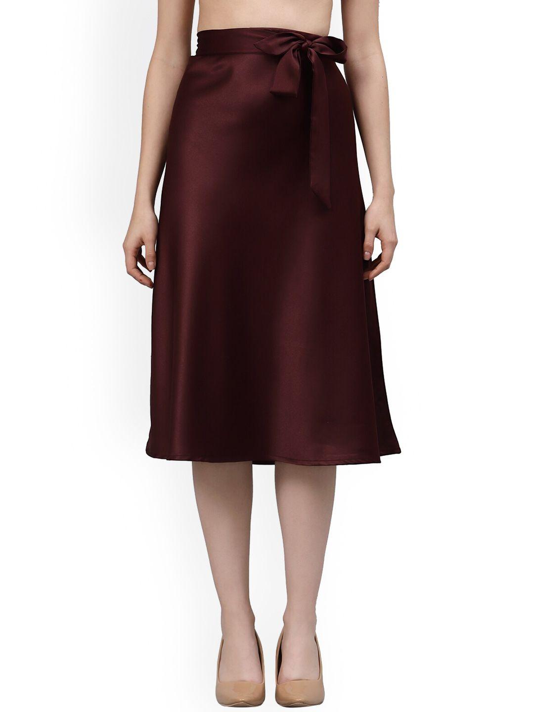 neudis satin a-line midi skirt