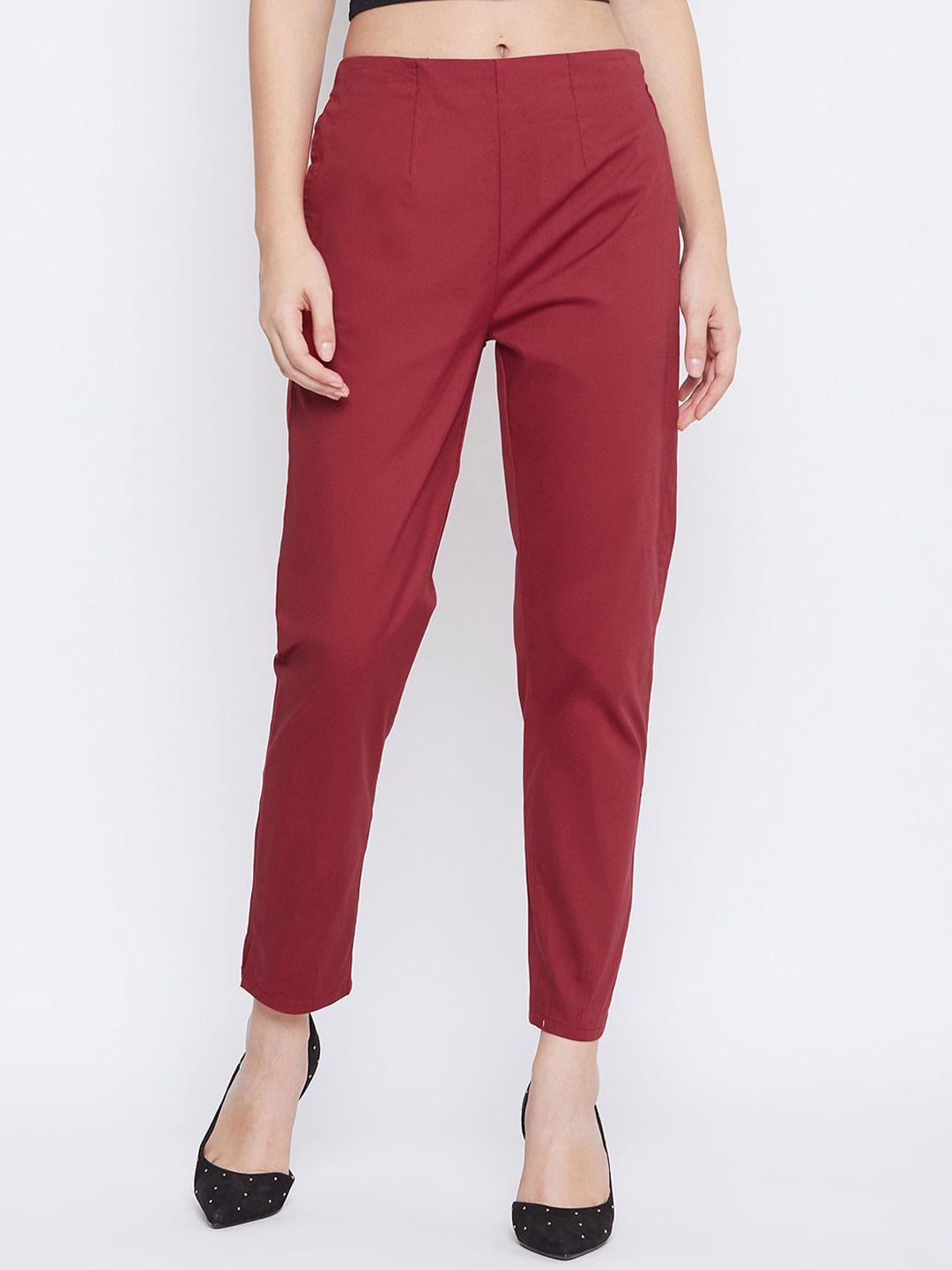 q-rious women mid-rise cropped trousers