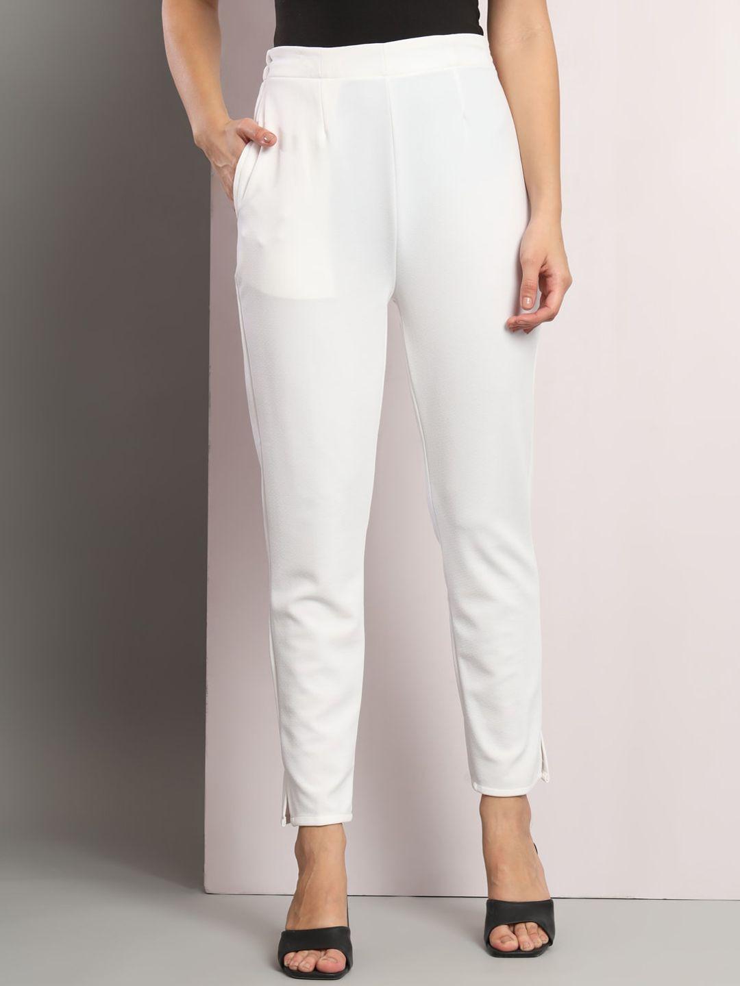 q-rious women mid-rise cropped trousers