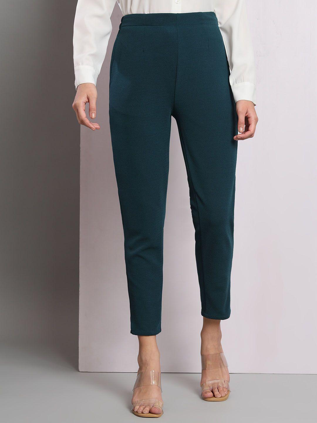 q-rious women mid-rise cropped trousers