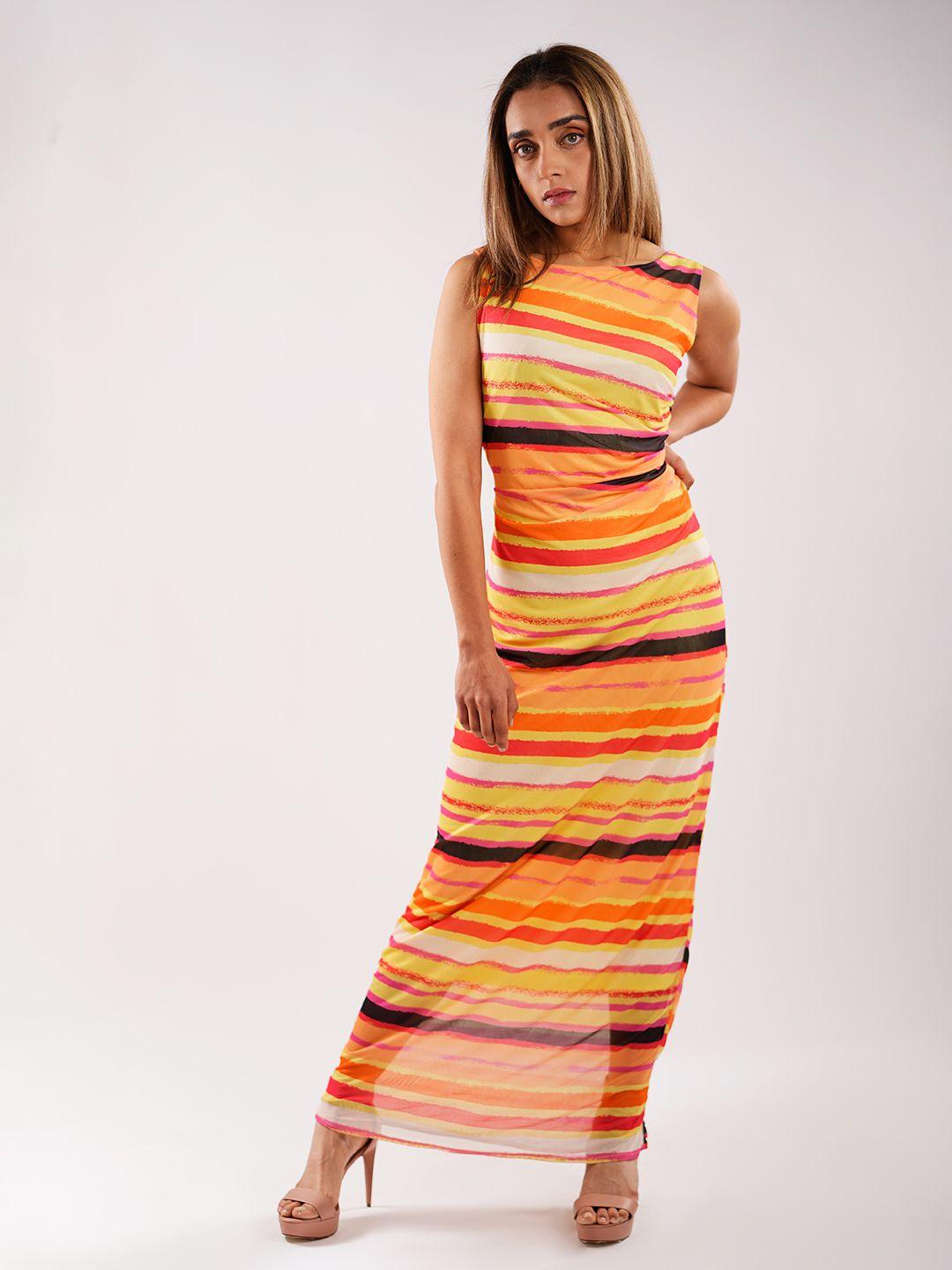 stylecast x hersheinbox striped maxi dress