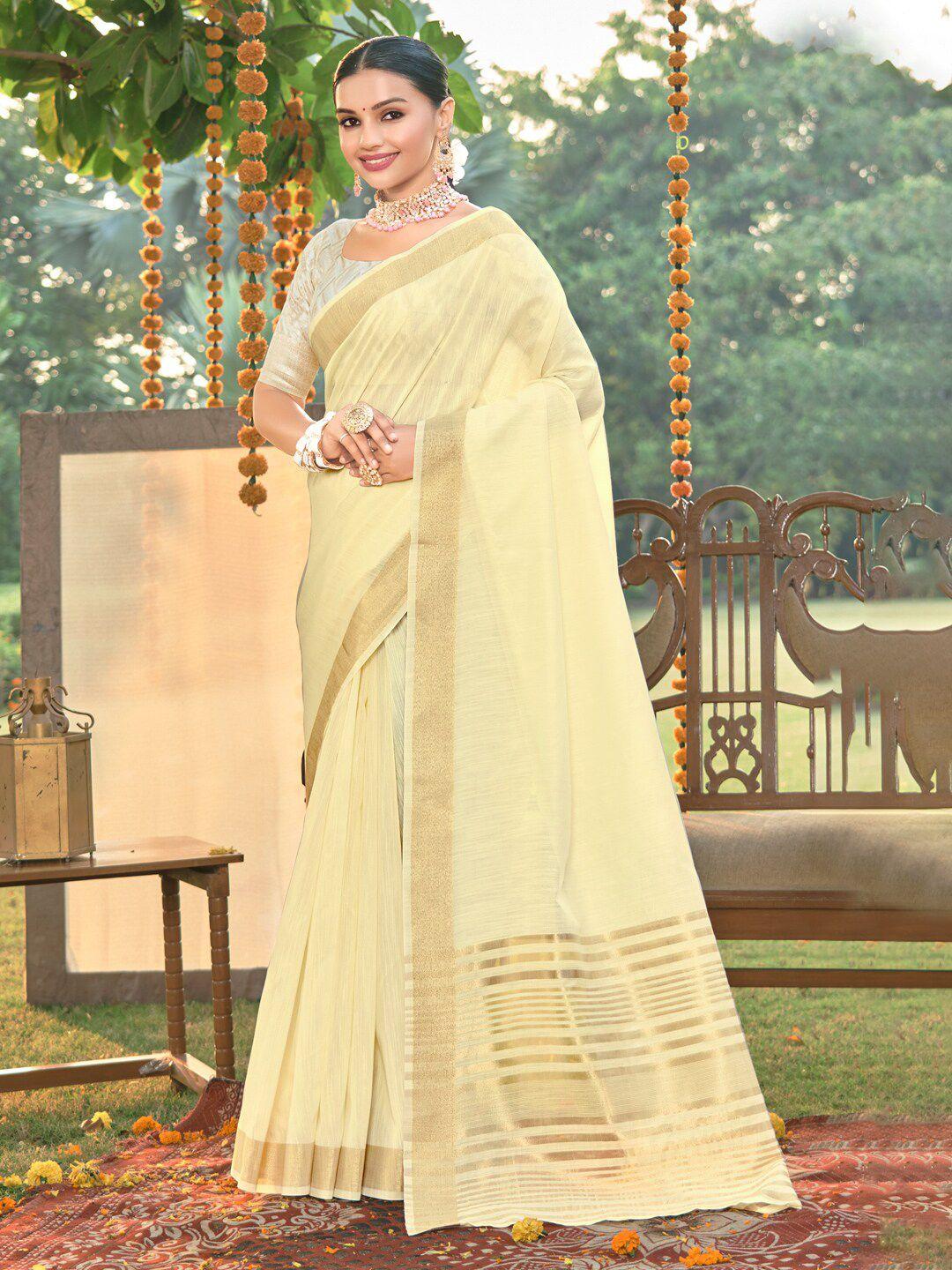 ishin zari border saree