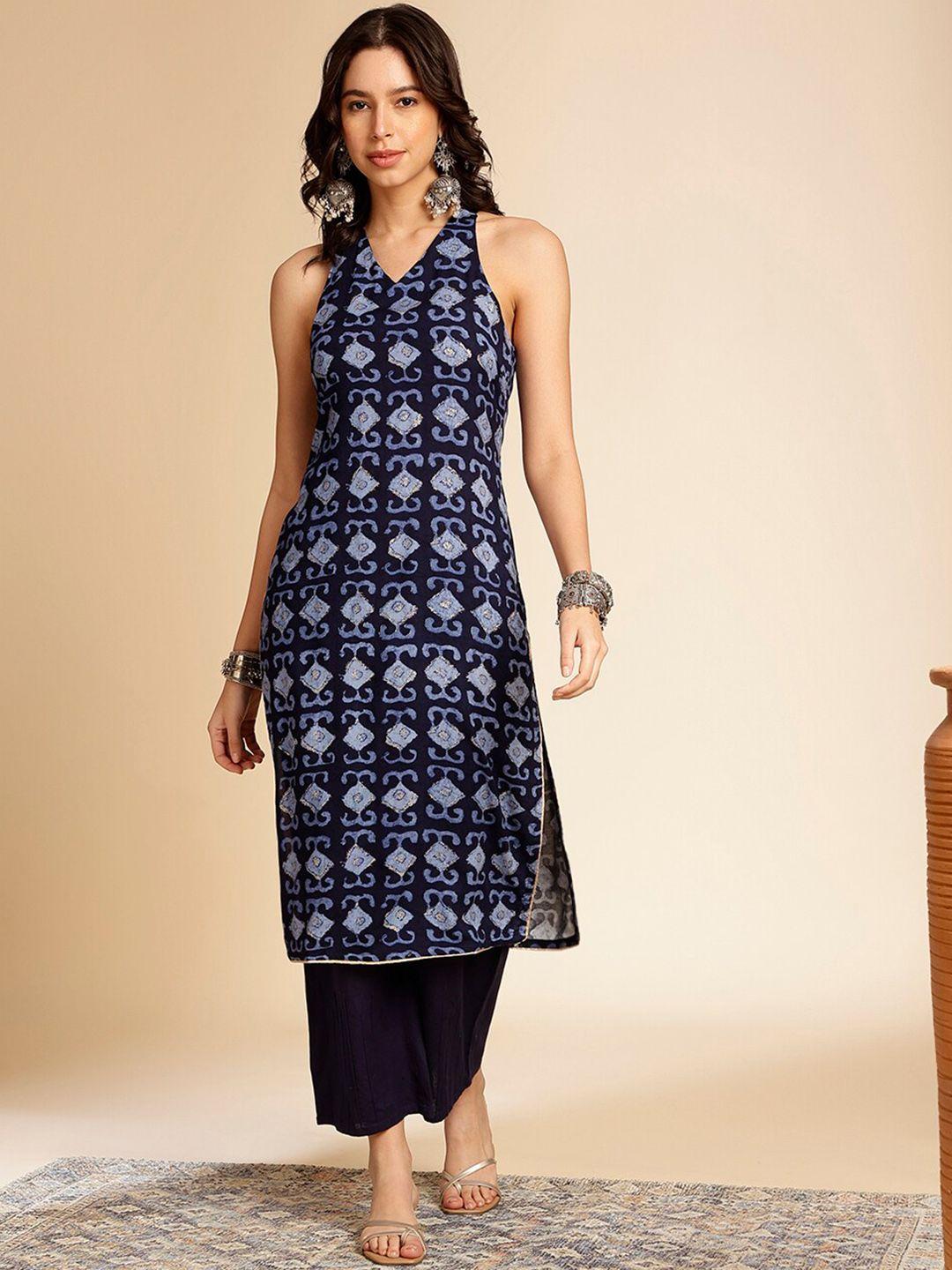 anouk geometric printed kurta