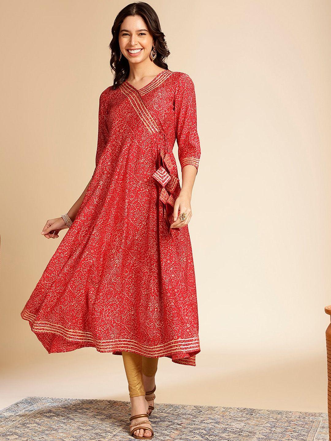 anouk printed straight kurta