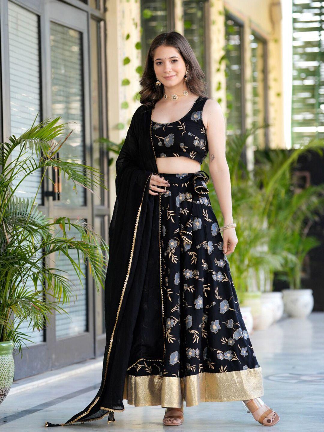 chandbaali printed ready to wear lehenga & blouse with dupatta