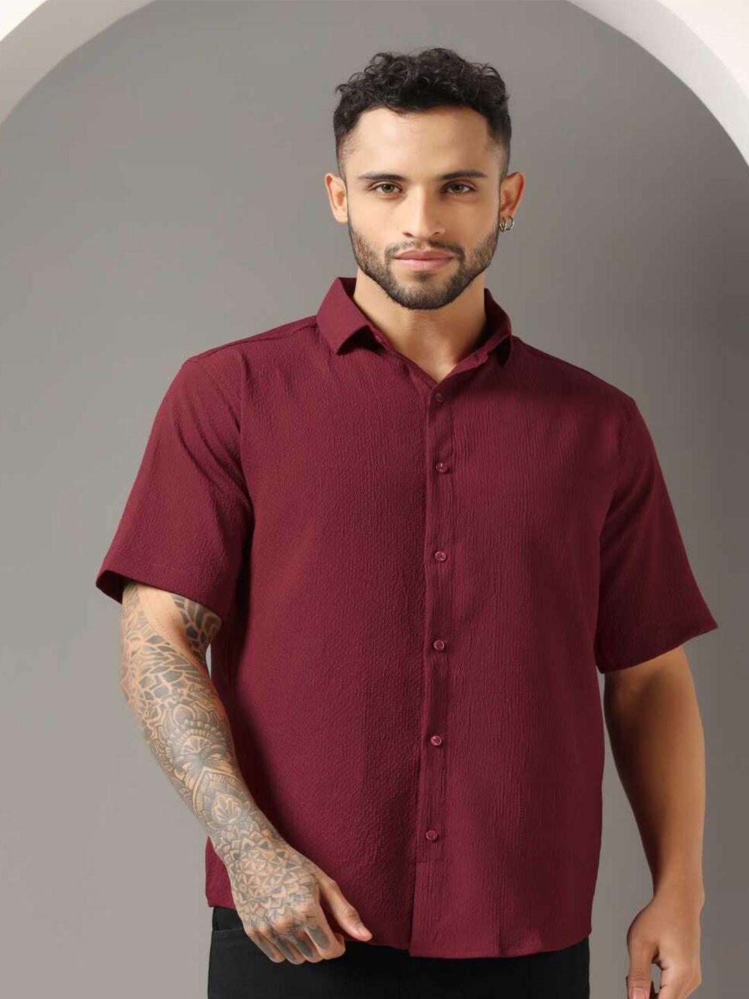 greciilooks men classic opaque casual shirt