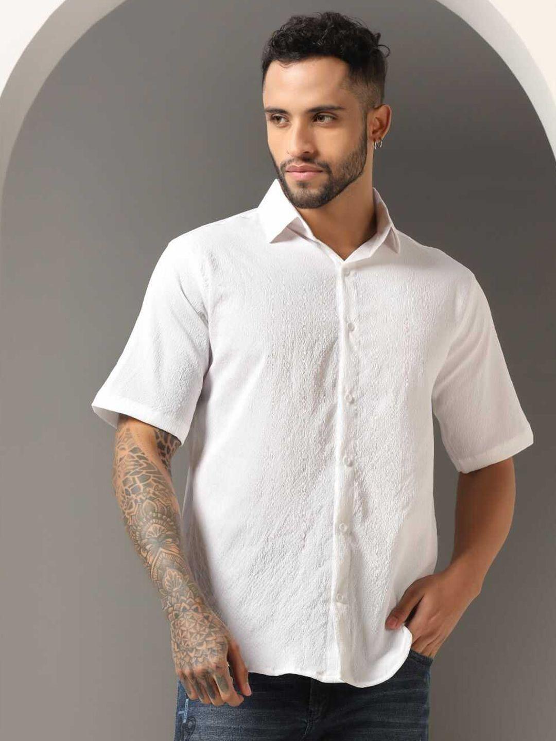 greciilooks men classic opaque casual shirt