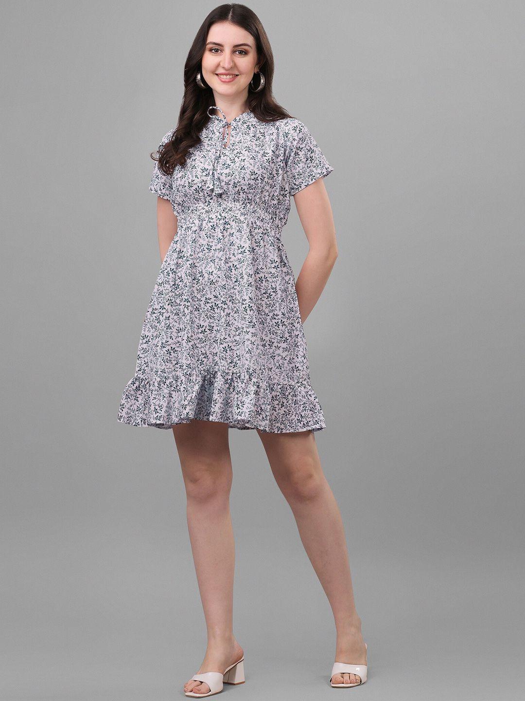 wilnercrown floral print fit & flare dress