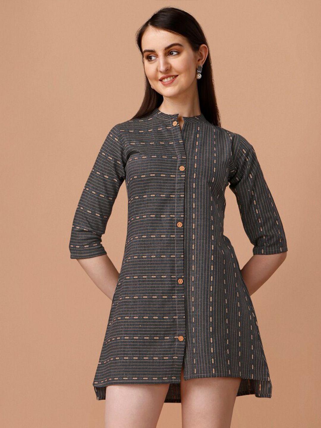 wilnercrown print shirt dress