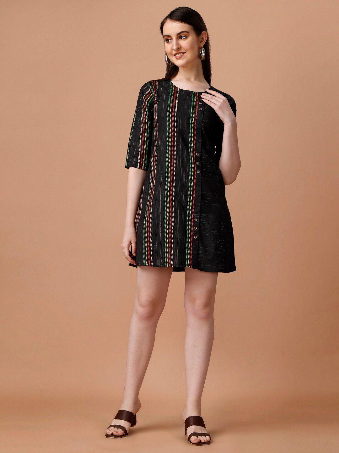 wilnercrown striped a-line dress