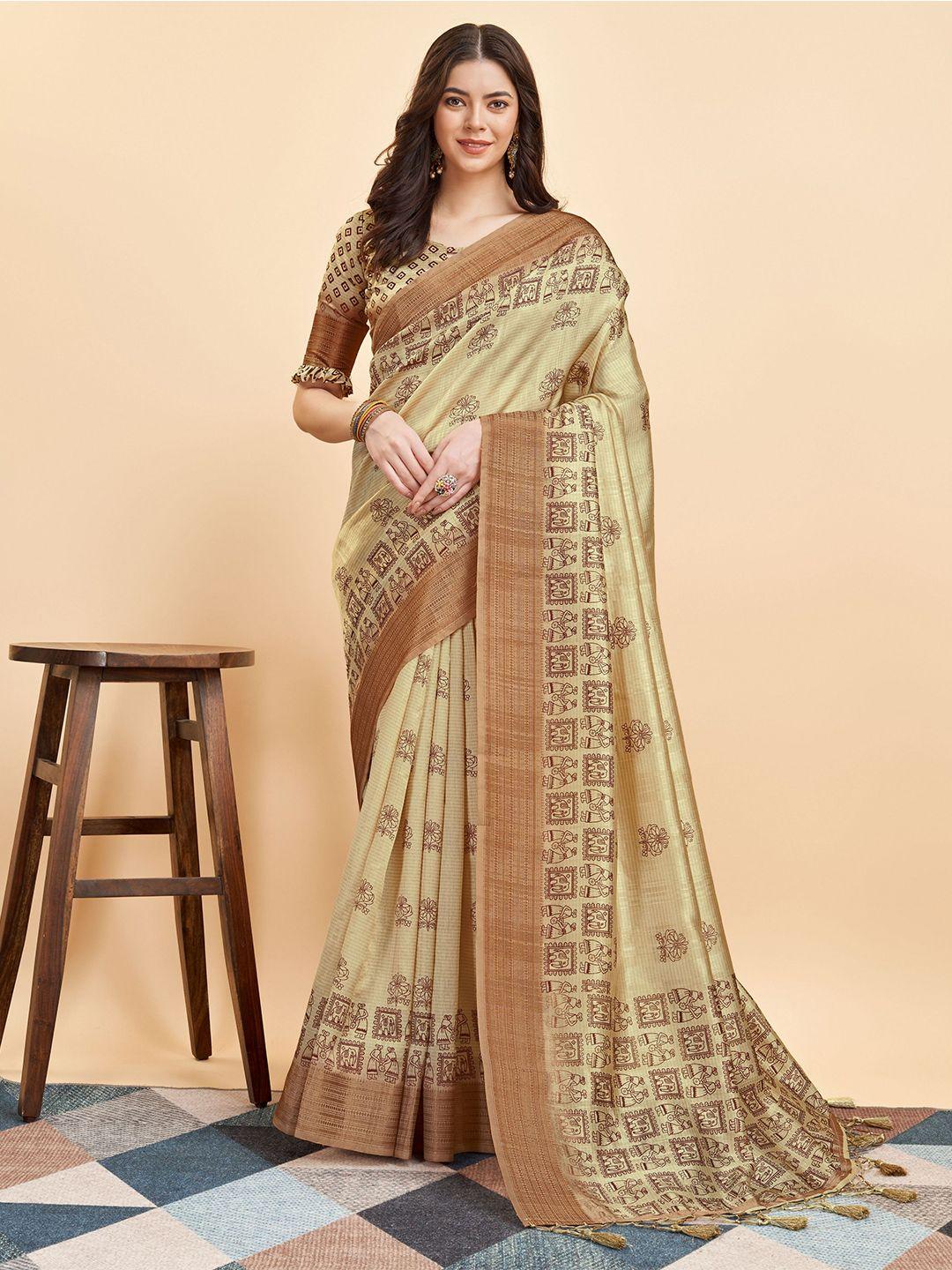 mitera floral zari pure silk saree