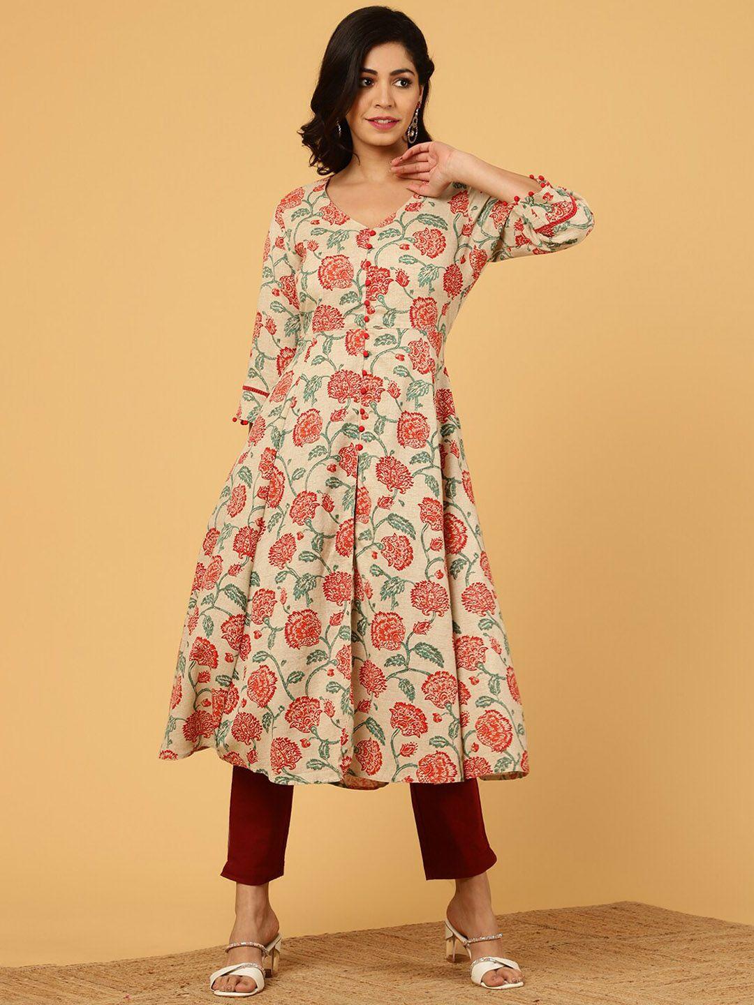 jaipur kurti women floral printed kurta