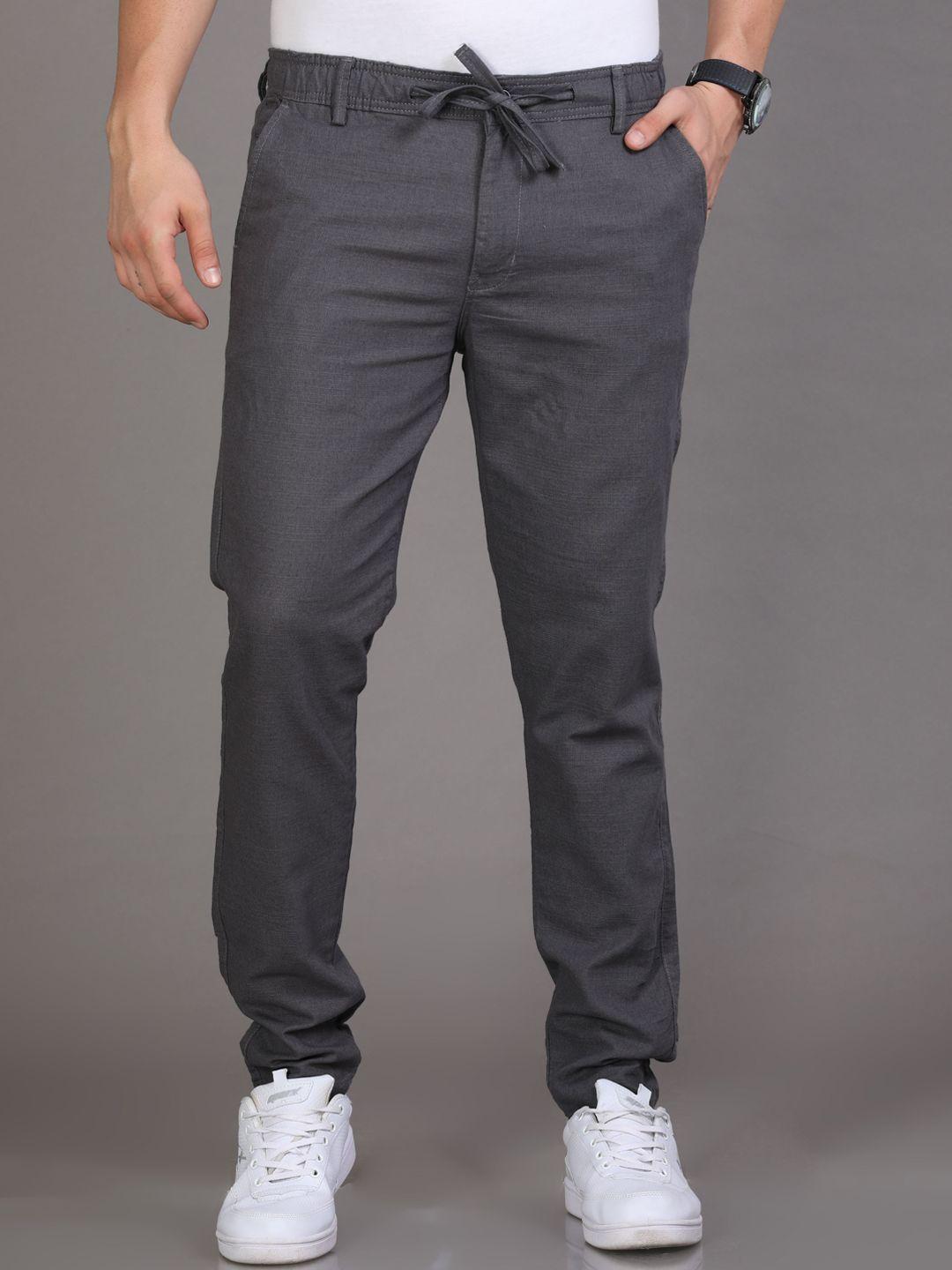 reslag men mid-rise casual linen trousers