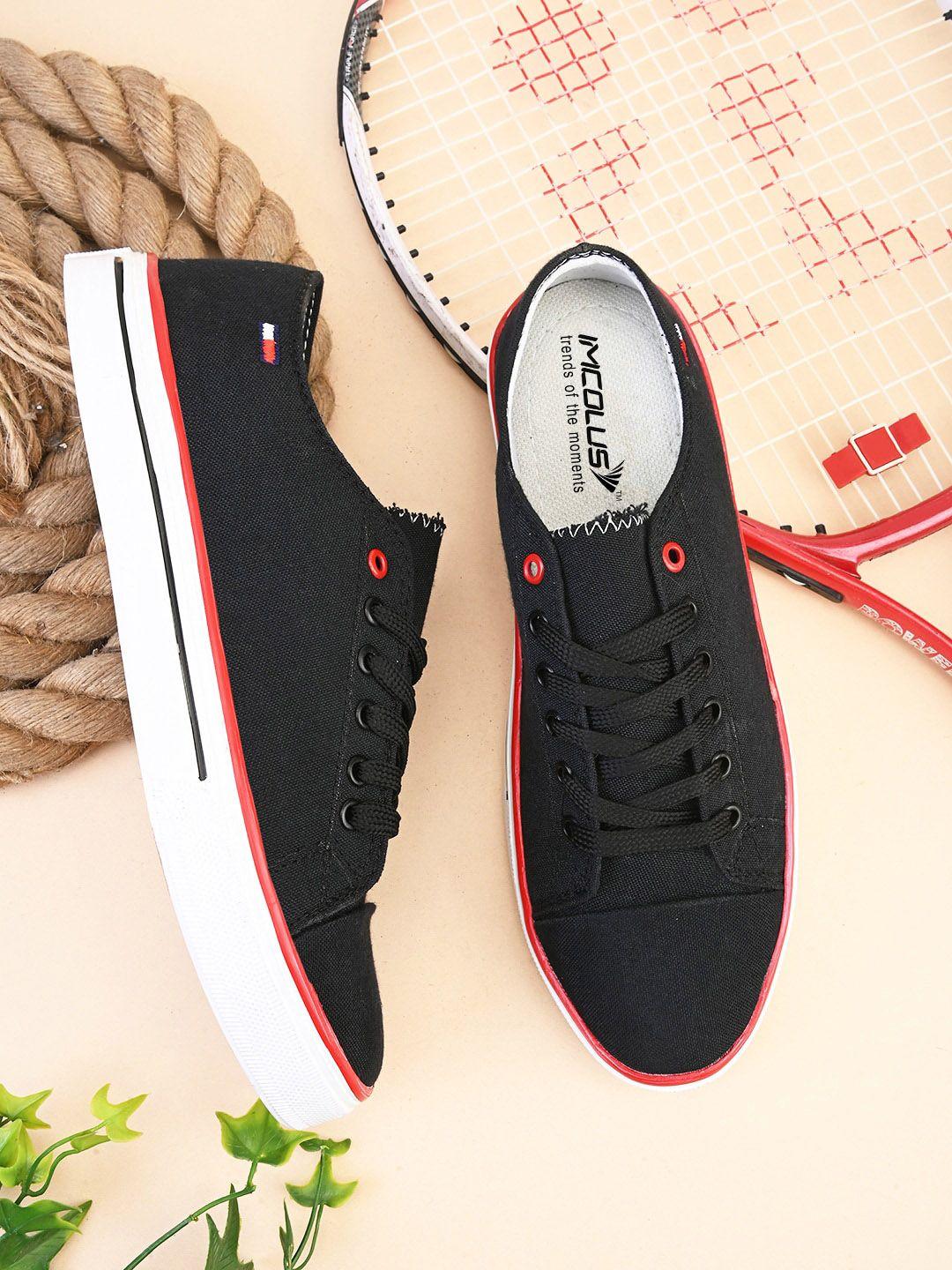 imcolus men round toe lightweight canvas sneakers