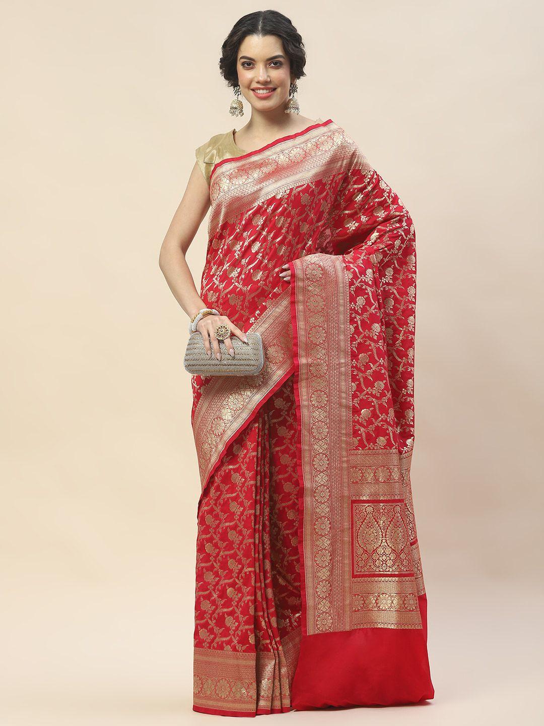 meena bazaar ethnic motifs woven design zari banarasi saree