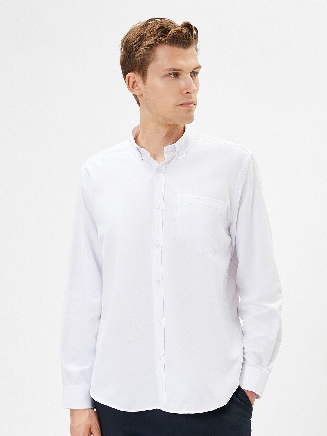 koton button-down collar long sleeves casual shirt