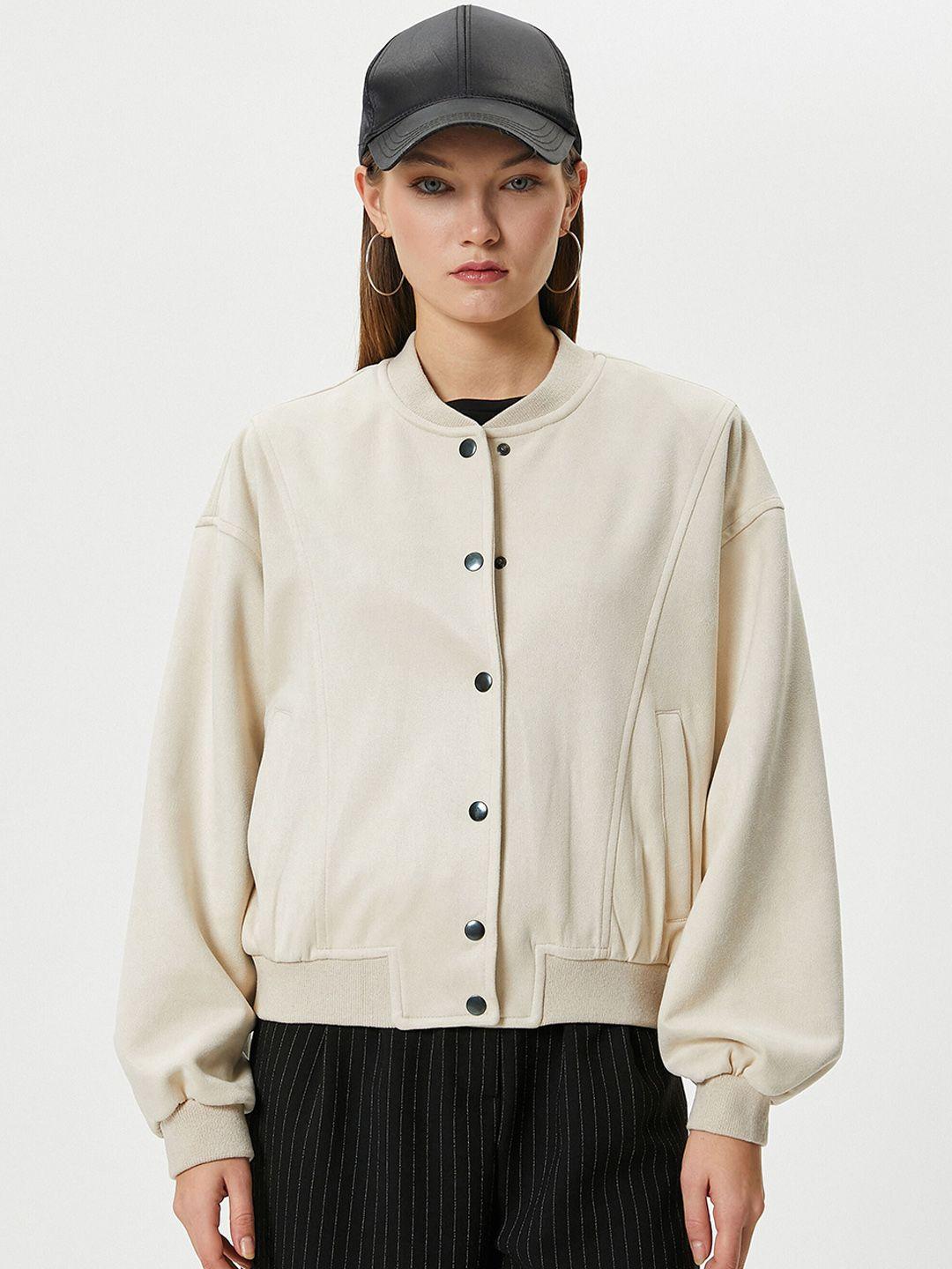 koton stand collar bomber jacket