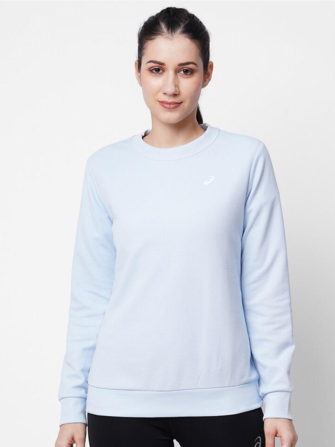 asics one point round neck pullover sweatshirt