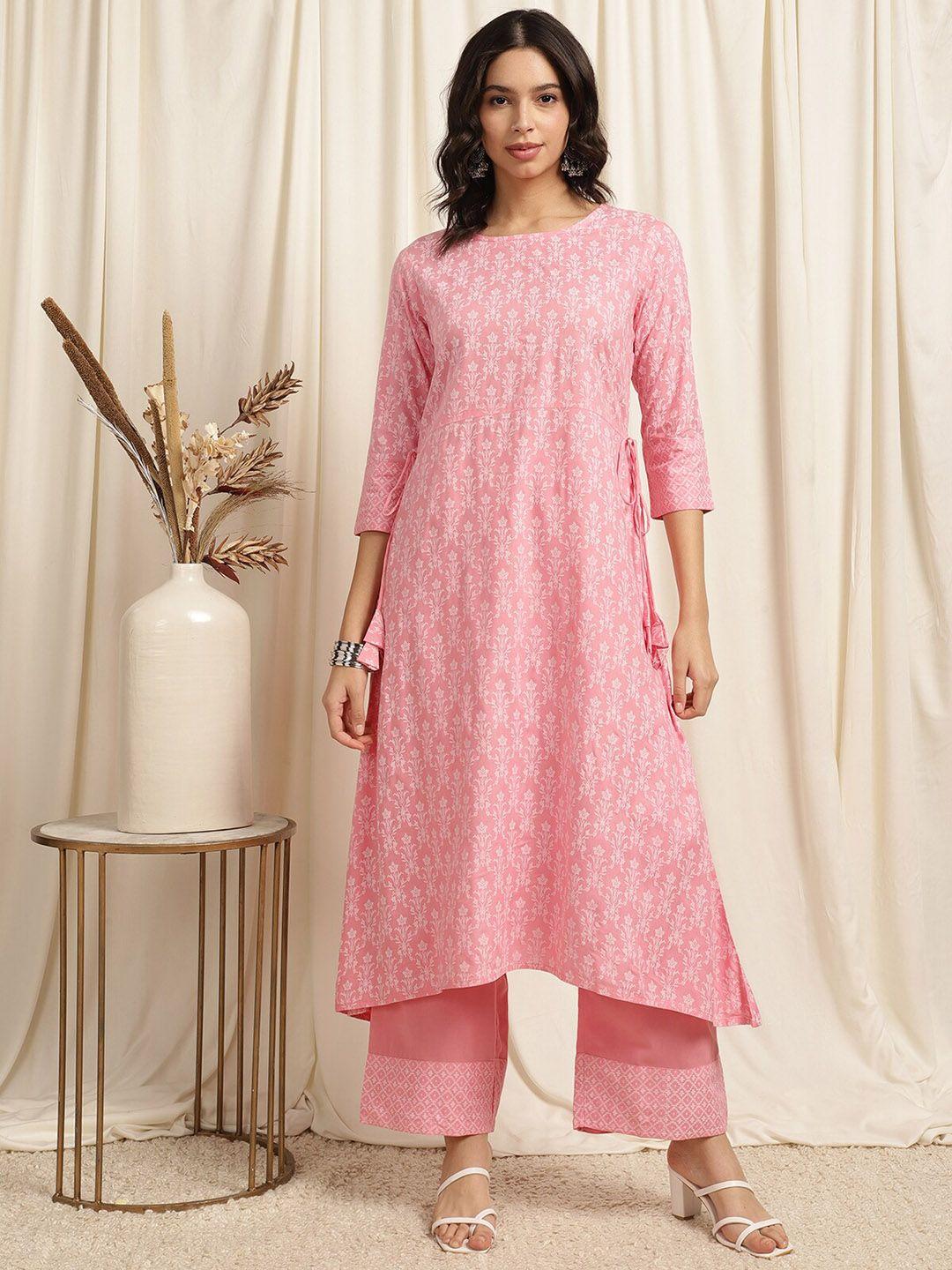 rangita women floral printed regular kurta with palazzos