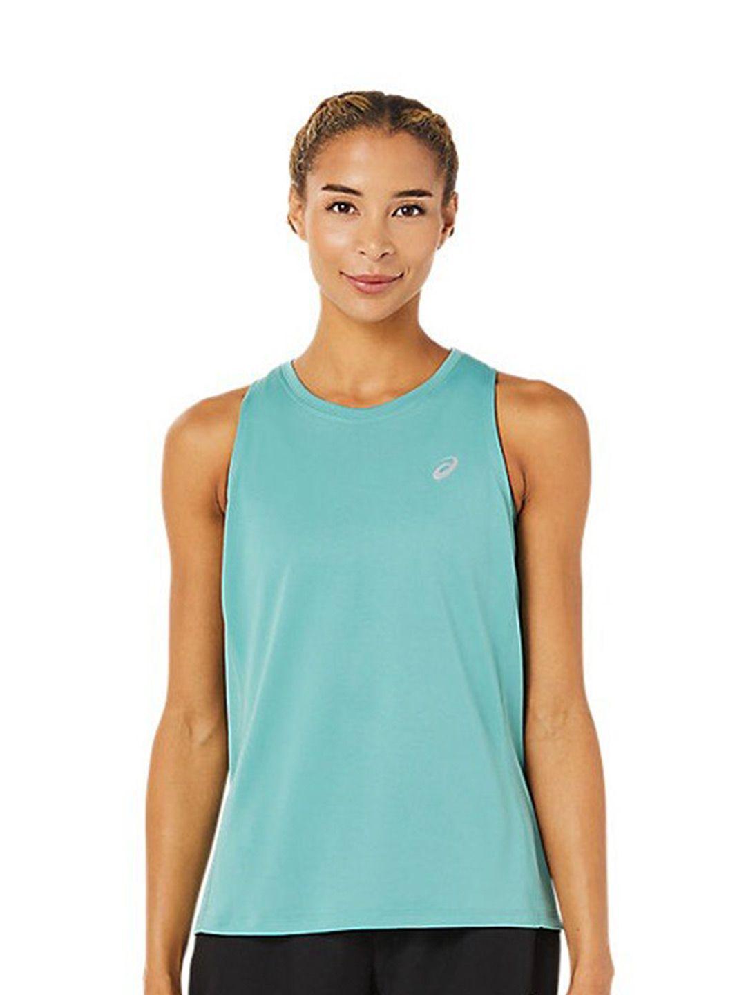 asics silver sleeveless tank t-shirt