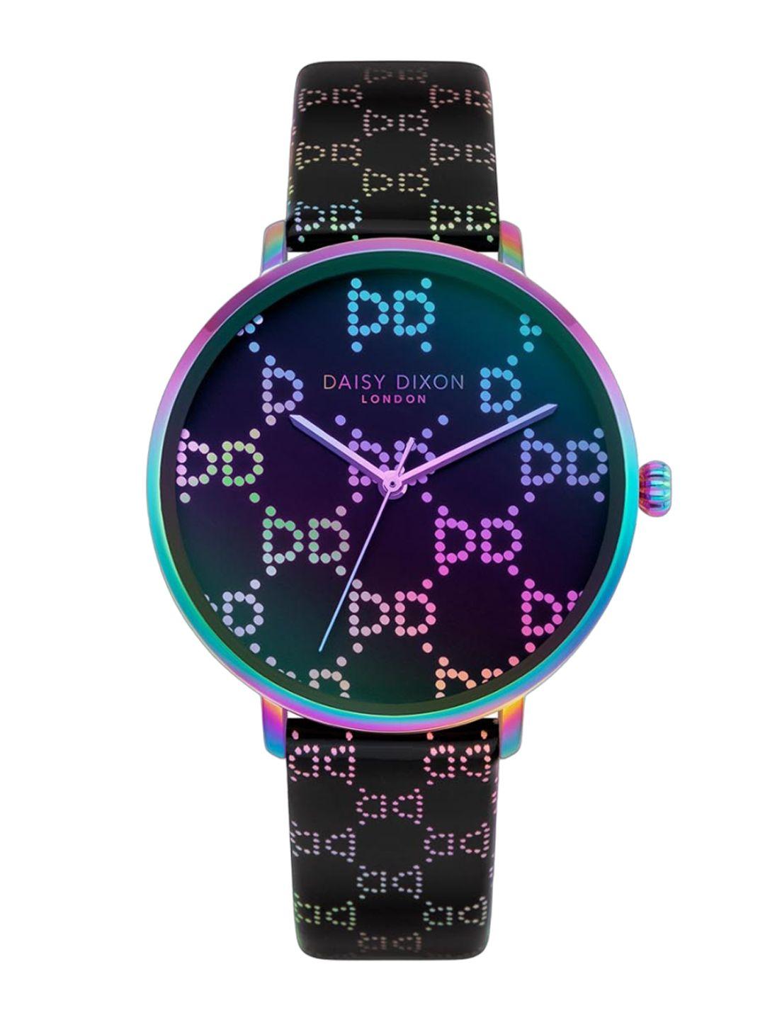 daisy dixon women printed dial & leather straps analogue watch dd146by