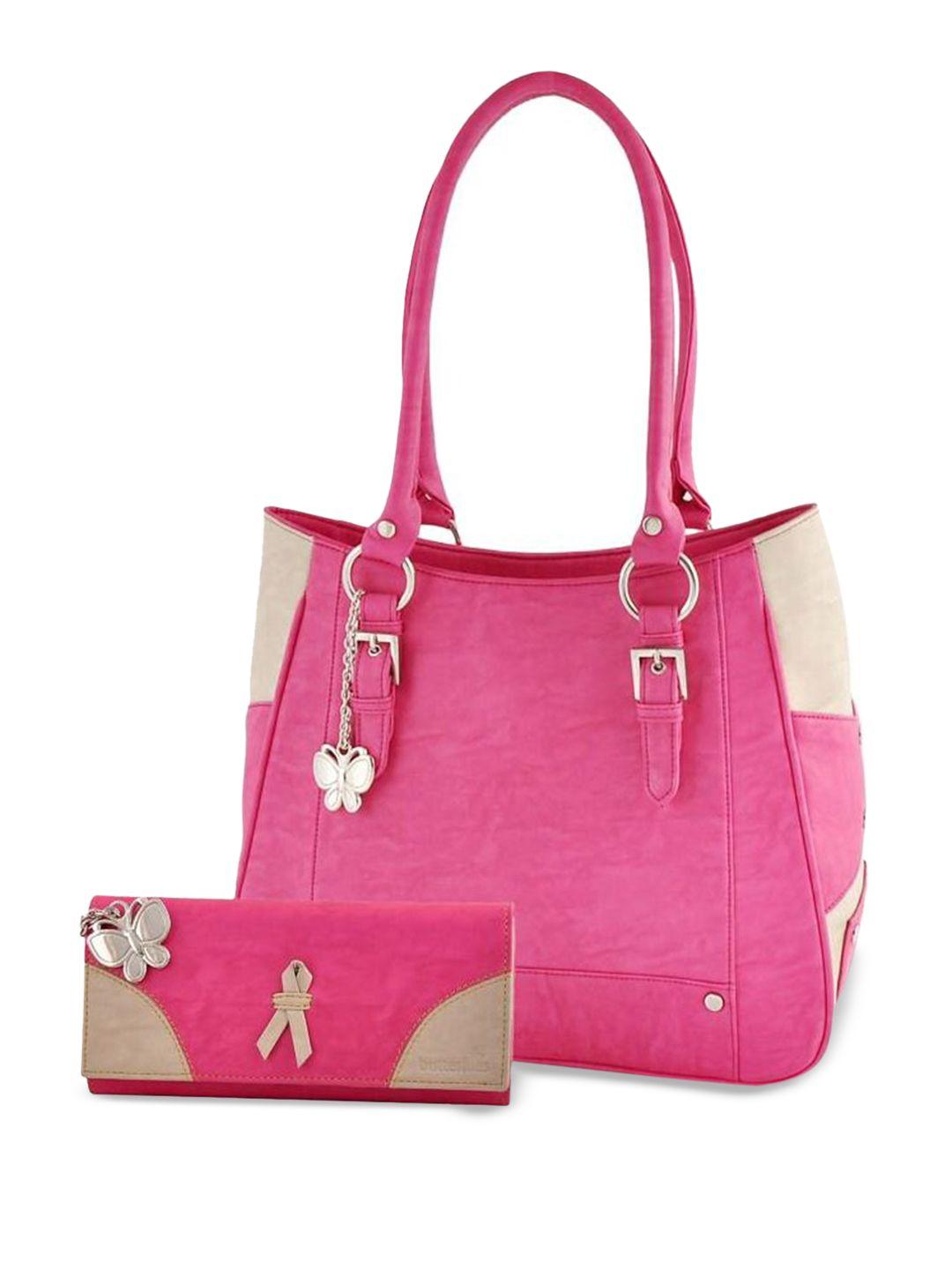 butterflies structured shoulder bag