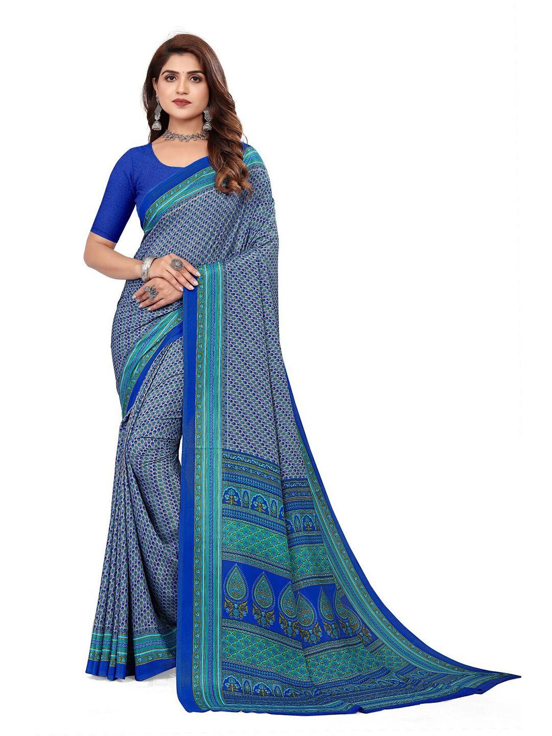 vimla floral pure crepe saree