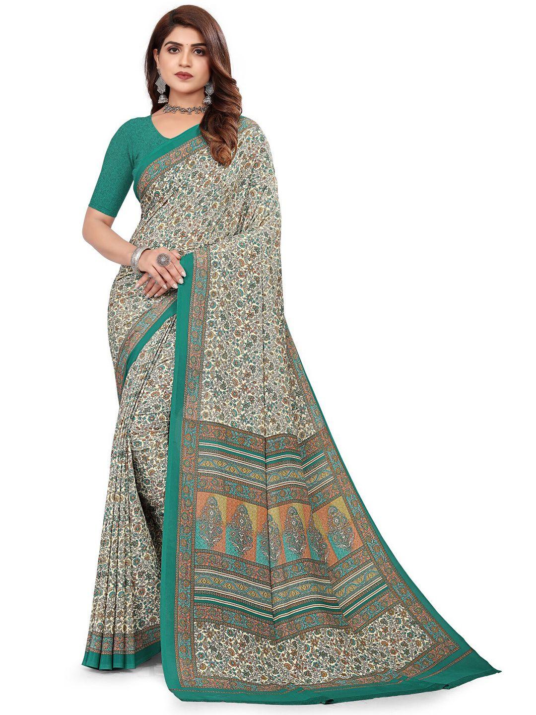 vimla floral pure crepe saree