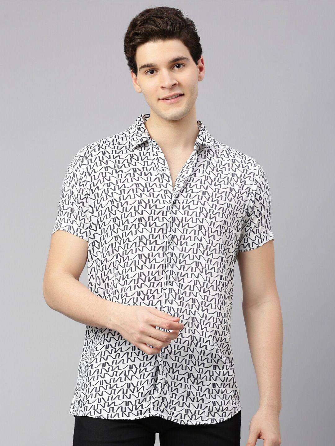 zedd men relaxed floral opaque printed casual shirt