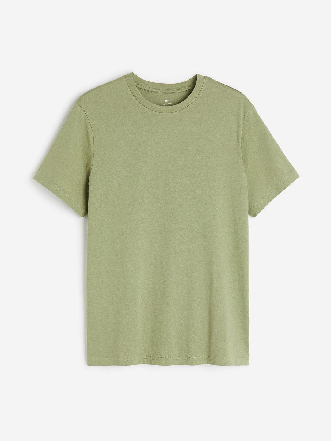 h&m men pure cotton regular fit t-shirt