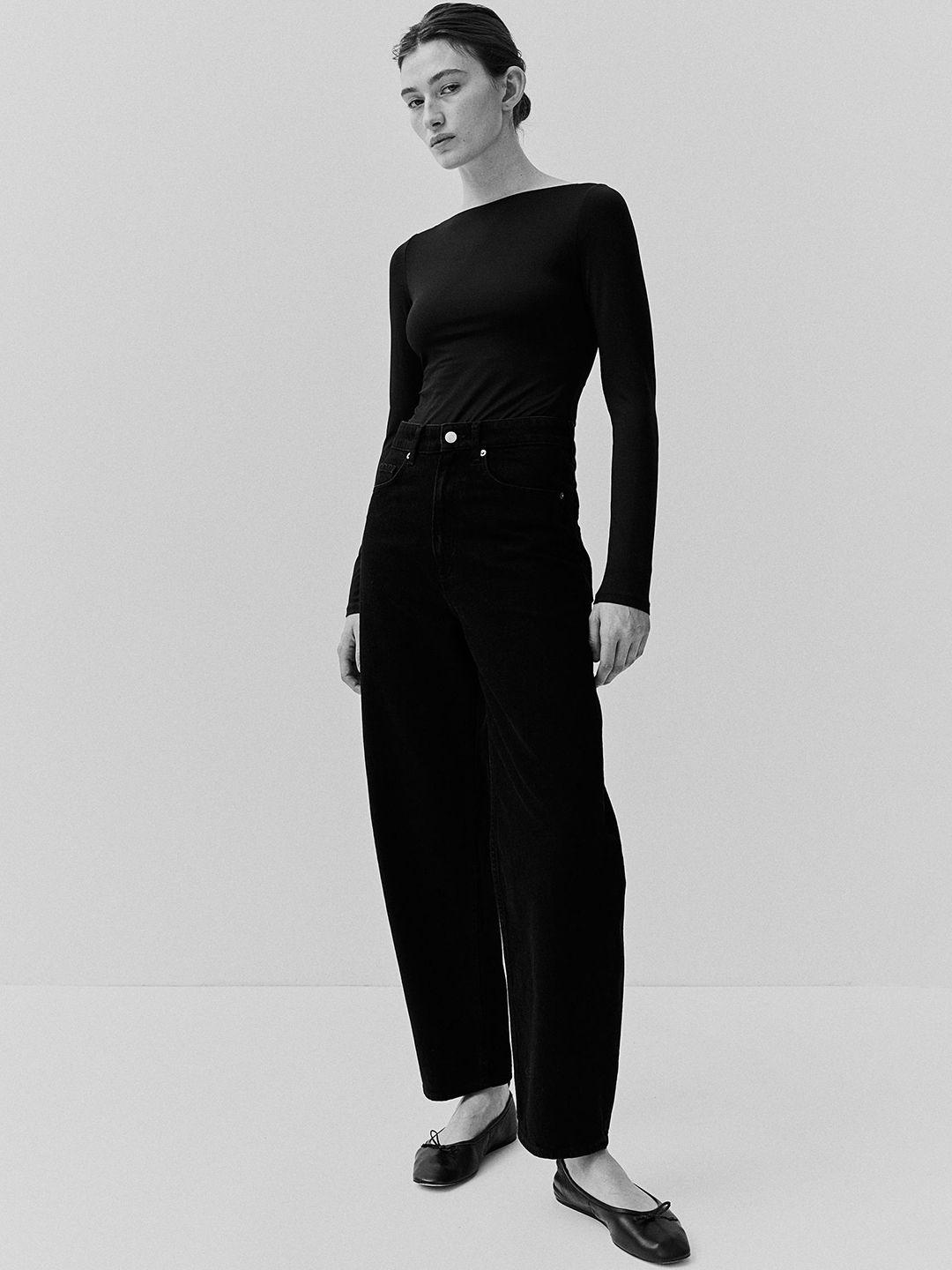 h&m boat-neck bodysuit