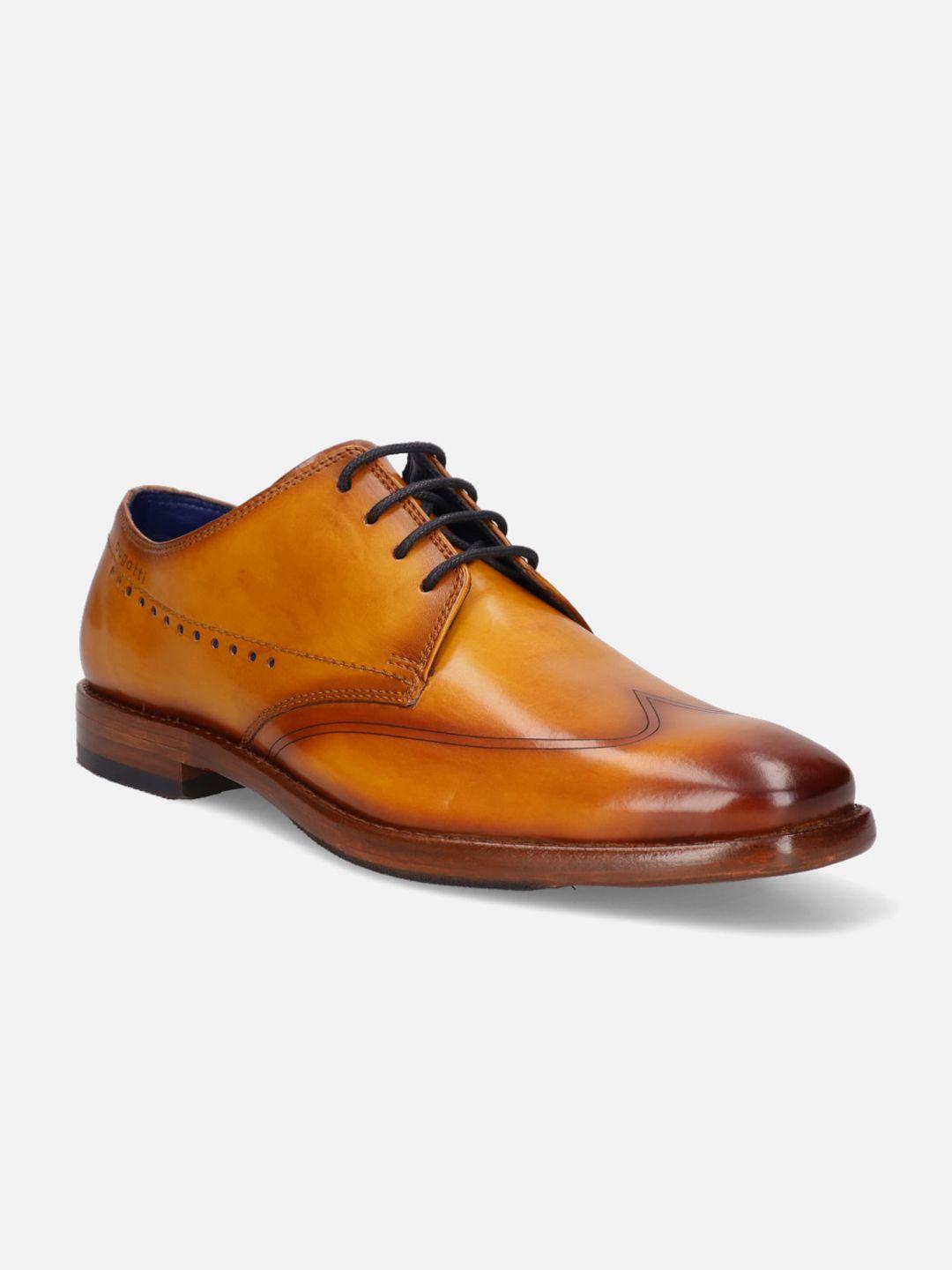 bugatti men textured formal brogues