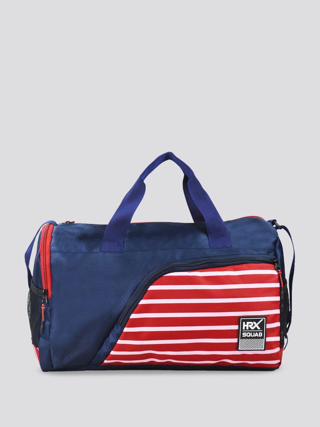 hrx by hrithik roshan unisex striped duffle bag