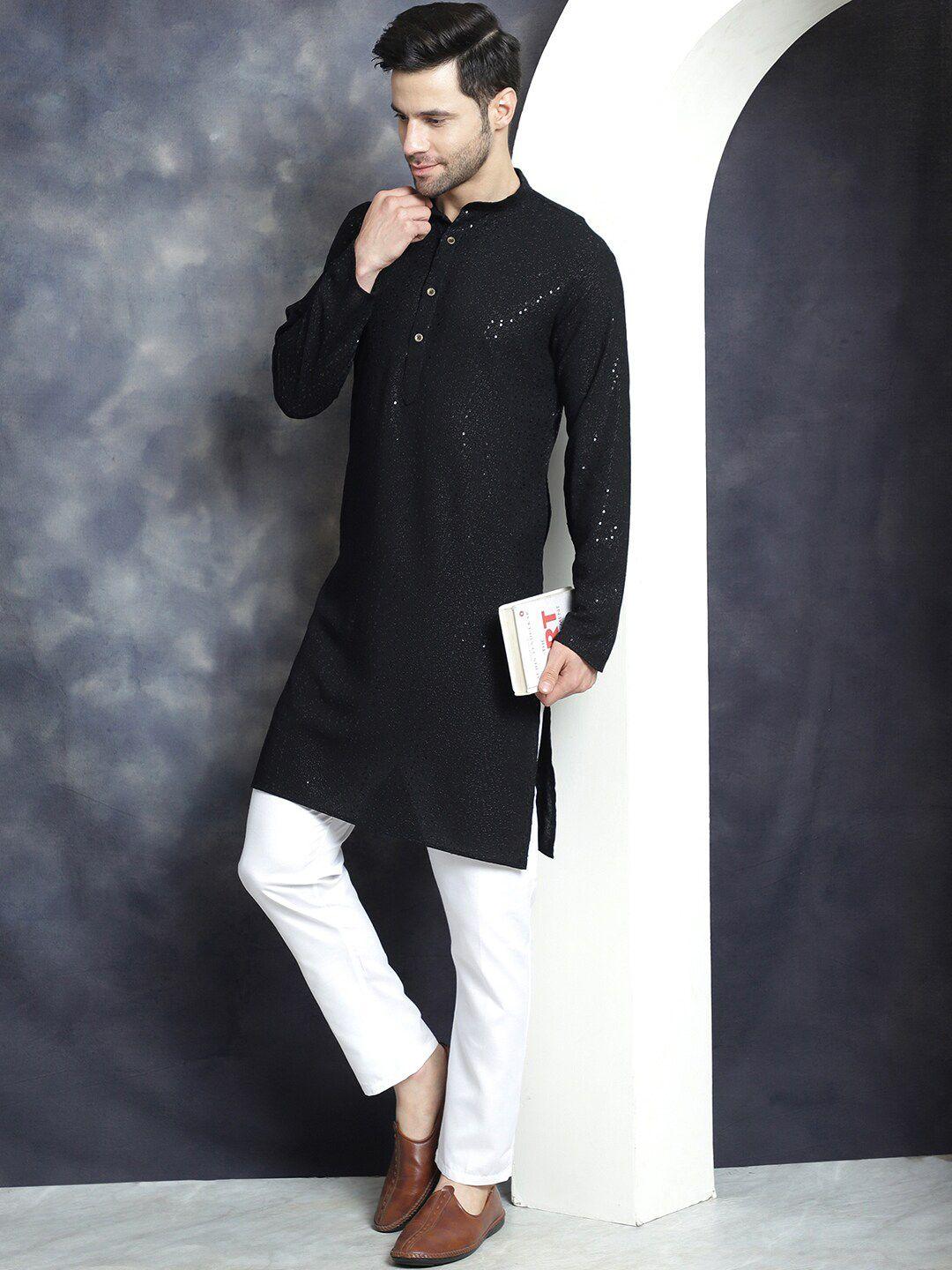 jompers men embroidered thread work kurta