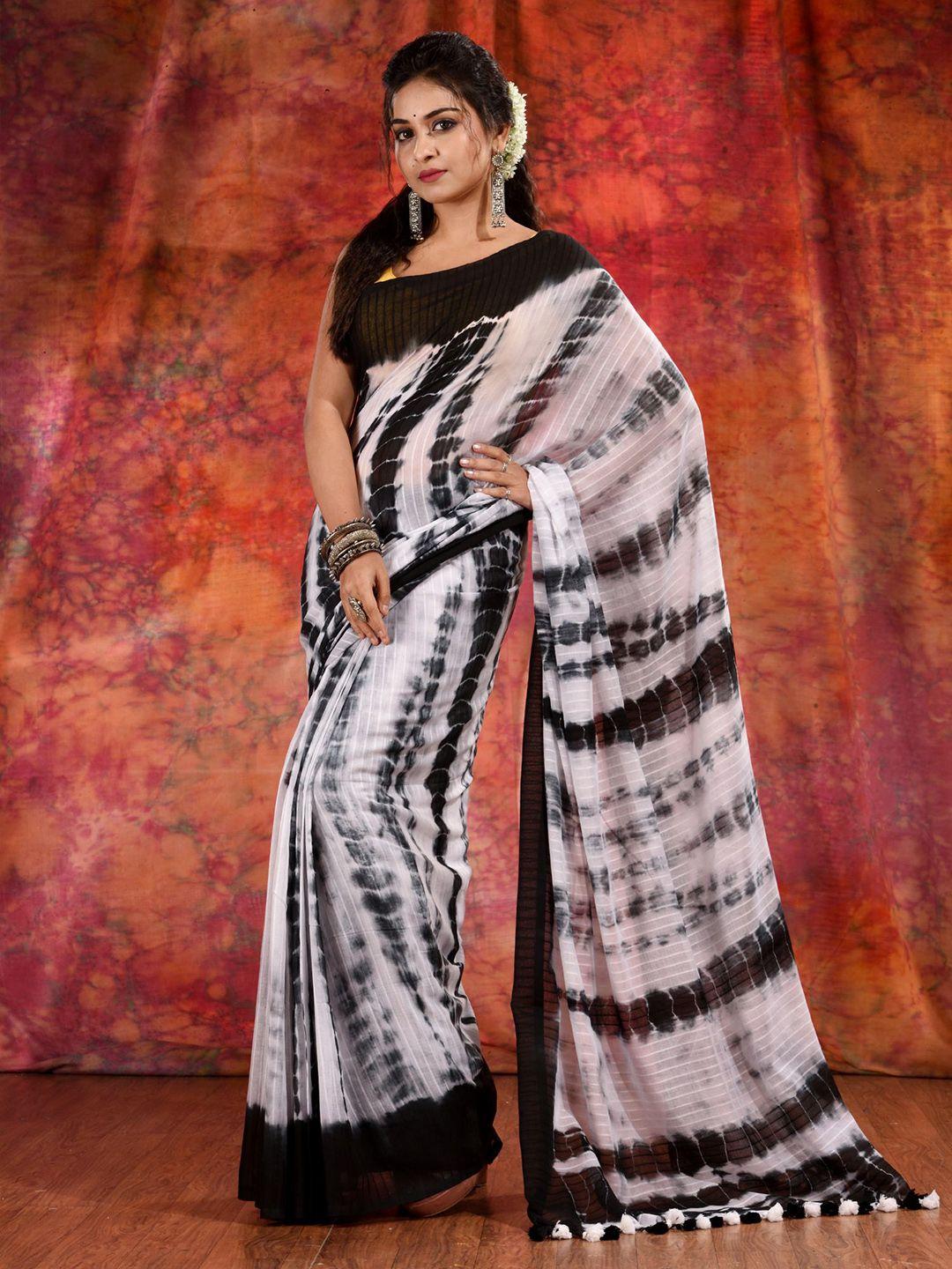 charukriti tie and dye pure cotton saree