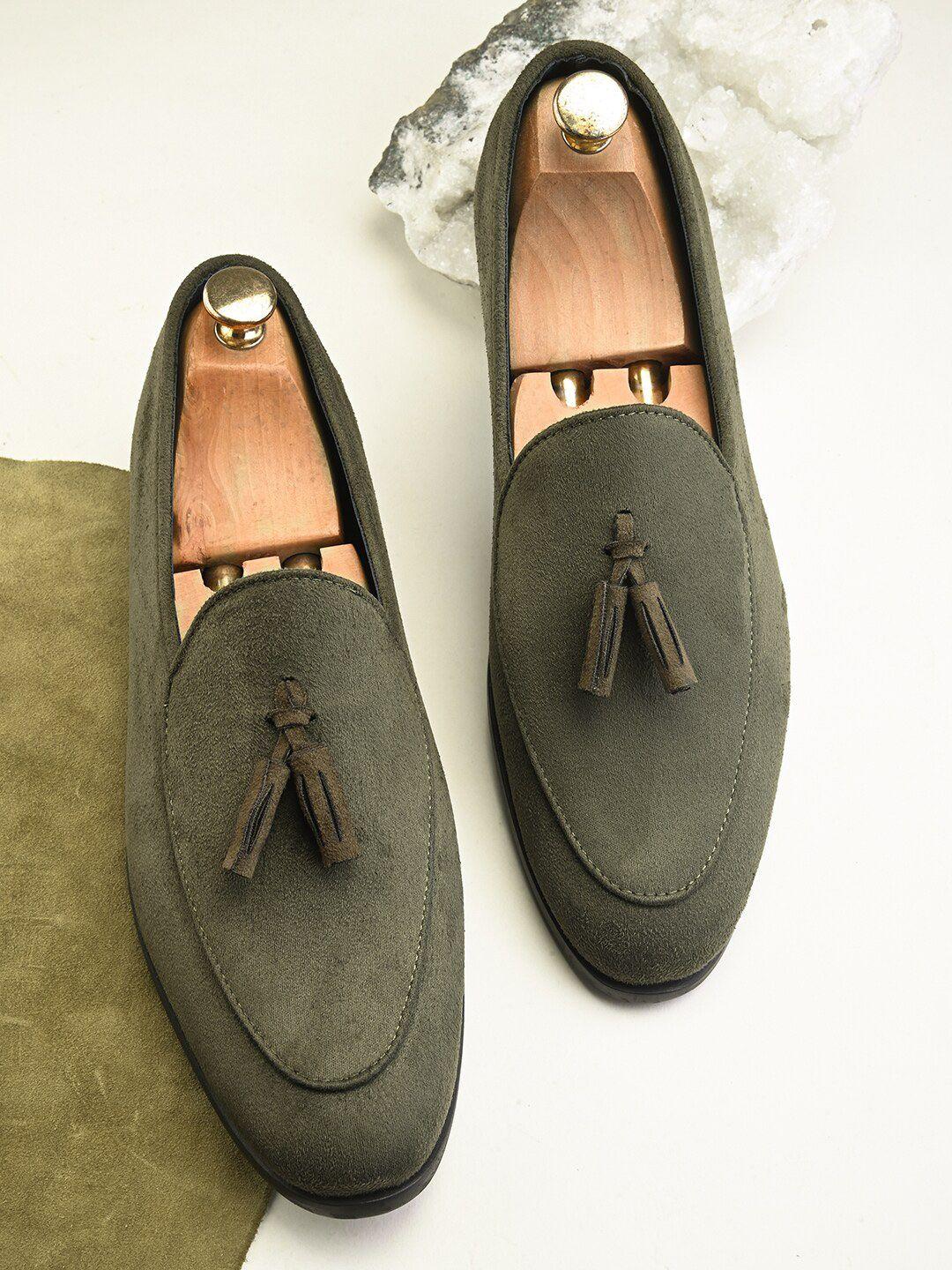 here&now men round toe formal slip on shoes