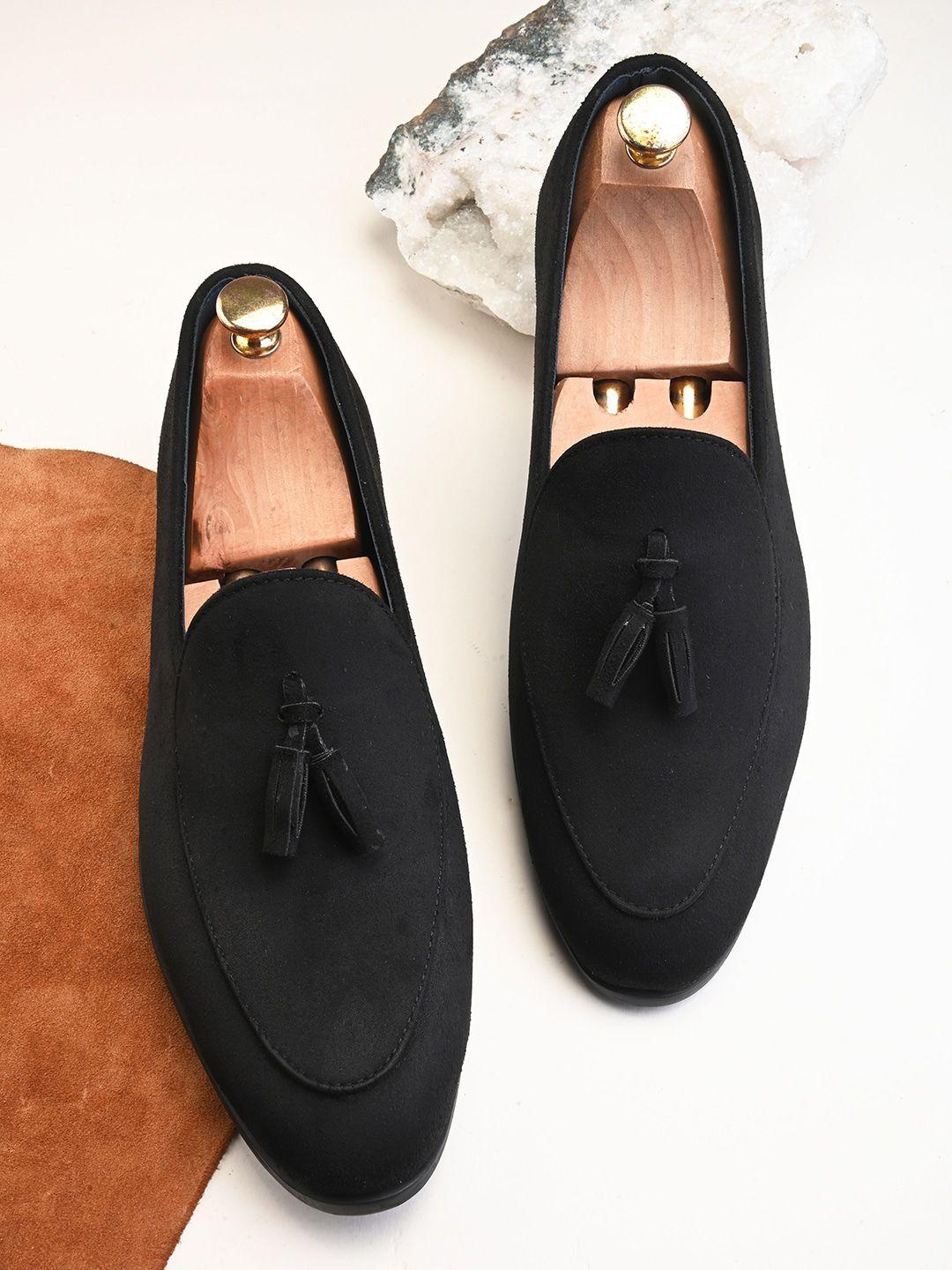 here&now men round toe formal slip on shoes